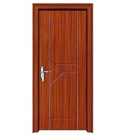 Porte en verre MDF revêtue de PVC résistante à l'humidité et à longue durée de vie pour salle de bain