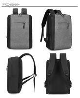 Ensemble de 3 sacs à dos durables pour ordinateur portable Sac d'ordinateur décontracté de grande capacité avec fermeture à glissière étanche Doublure en polyester