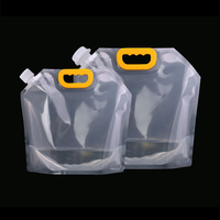 Pliable 1L 2L 3L 5L Alimentaire Boisson Transparent Sac D'eau Potable En Plastique Emballage Bec Poche