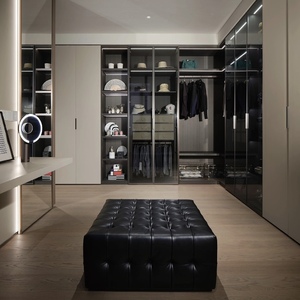 Balom Factory Direct, armoire sur mesure industrielle haut de gamme, dressing avec structure métallique et panneaux à lattes pour chambre à coucher - Product Image 2