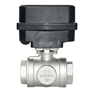 Válvula de Bola Eléctrica Miniatura de 1 1/4 Pulgadas Roscada de Acero Inoxidable 304, Válvula de Control Automática de Agua y Aire - Product Image 1