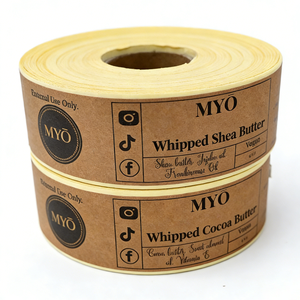 Etiquetas de Papel Kraft Personalizadas, Adhesivas, Vintage, de Alta Gama, Impermeables, de Vinilo, PVC, Papel de Algodón, con Impresión de Lámina Dorada - Product Image 2