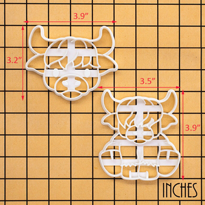 Juego de 2 Cortadores de Galletas <span class=keywords><strong>con</strong></span> Forma de Vaca Highland - Lindos Cortadores de Cara y Cuerpo Completo para Fondant, Galletas y Arcilla - Product Image 4