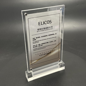 Portamenús Acrílico con Anillas, Soporte <span class=keywords><strong>de</strong></span> Exhibición Transparente para Mesa, para Menús <span class=keywords><strong>de</strong></span> Comida y <span class=keywords><strong>Bebidas</strong></span> en Restaurantes, Cafés y Bares - Product Image 4