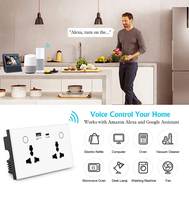 Prise intelligente universelle double Zigbee 2026 Golden Security avec chargeur USB Type C, compatible avec l'application Tuya Smart Life, Alexa et Google