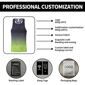 เสื้อกล้ามวิ่ง<span class=keywords><strong>มาราธอน</strong></span>ผู้ชาย น้ำหนักเบา โพลีเอสเตอร์ 100% เสื้อกล้ามแห้งเร็ว เสื้อกีฬาฟิตเนส - Product Image 6