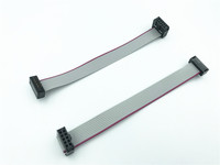 Câble plat gris de 1,27 mm UL 2651, câble coloré compatible avec prise IDC de 2,54 mm, prise IDC rouge et connecteur DIP