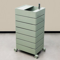 Chariot de rangement personnalisable en acier inoxydable pour salon de coiffure, idéal pour influenceurs – Meuble organisateur pour coiffeur