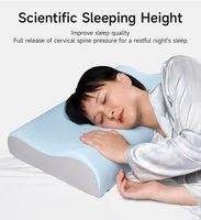 2025 glace soie tissu ergonomique réglable papillon mémoire mousse orthopédique cervical sommeil lit oreiller pour le soulagement de la douleur