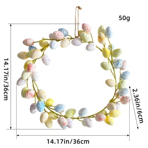 2024 créatif 36cm guirlande d'oeufs de pâques décoration de fête en latex avec modèle chaud idée <span class=keywords><strong>cadeau</strong></span> de pâques dans un emballage de sac - Product Image 1
