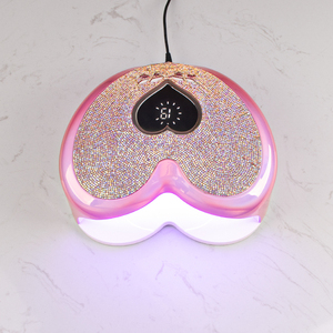 Lampe à ongles UV LED en forme de cœur 96W, rose, pour sécher le vernis gel professionnel, pour salon de beauté, manucure - Product Image 5