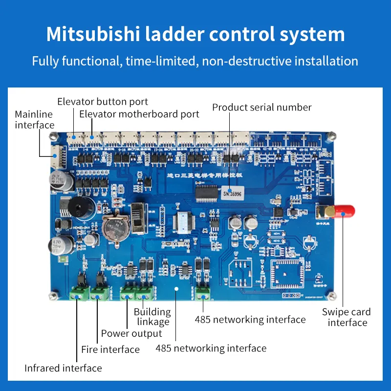Regolatore di riconoscimento facciale della scheda IC del regolatore dell'elevatore di Mitsubishi
