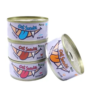 Top Quality Delicious Cat Canned Food Cat Snacks Canned Tuna Flavor And Meat Pet Cans For Food