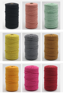 Venta Al Por Mayor 1mm 2 mm 4mm 5mm 6mm Hilo Trenzado De Algodon Para Hacer Tejer Macrame Hilos corde 3mm - Product Image 5