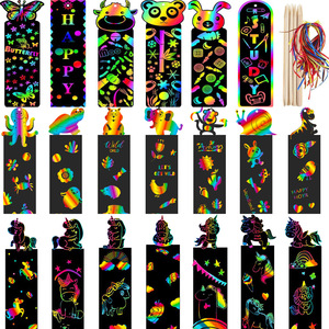 Handmade Scratch Painting Art Creative Campus Bookmark Gifts Paper Decorations Scratch Drawing Craft Paper Crafts