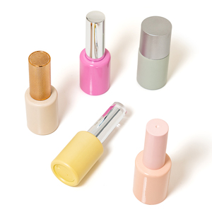 ขวดน้ำยาทาเล็บ10มล. 12มล. 15มล. ภาชนะบรรจุเจลสีชมพูขวดแก้วทาเล็บเจลยูวีสำหรับเจลทาเล็บ - Product Image 1