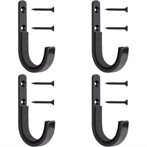 Paquete de 2 Ganchos de Acero Resistentes para Montaje en Pared, Organizador que Ahorra Espacio, Ganchos de Almacenamiento Antideslizantes para Interiores, Ganchos de Metal Duraderos para Montaje en Pared - Product Image 2