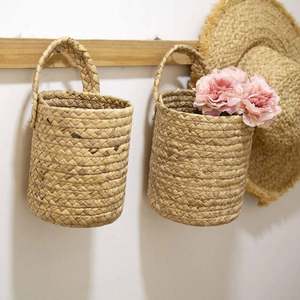 Boîte à pain paniers de rangement Coco avec chaîne Pots tressés pour plantes véritable Pot de plante suspendu panier de fruits marocain fleuriste - Product Image 1