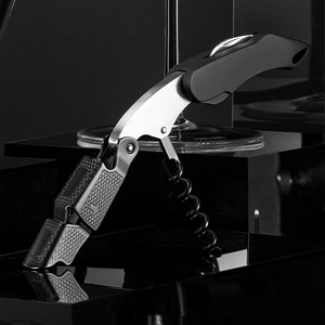 Poignée noire personnalisée coupe-feuille <span class=keywords><strong>clé</strong></span> de <span class=keywords><strong>vin</strong></span> vis de liège pour tire-bouchon à <span class=keywords><strong>vin</strong></span> logo gravé tire-bouchon et ouvre-bouteille - Product Image 4