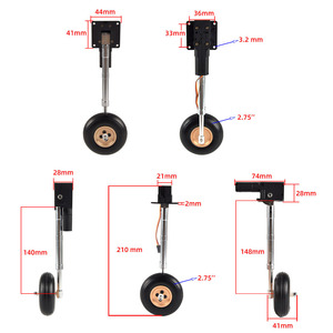 <span class=keywords><strong>1</strong></span> bộ kim loại hỗ trợ Trọng lượng 3.5kg 210mm điện rút lại thiết bị hạ cánh với bánh xe chống rung đơn vị <span class=keywords><strong>RC</strong></span> Mô hình - Product Image 2