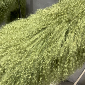 <span class=keywords><strong>Manteau</strong></span> en fourrure de mouton de qualité supérieure, fourrure bouclée naturelle, vert olive, <span class=keywords><strong>manteau</strong></span> en fourrure de Mongolie pour femmes - Product Image 4