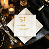 Servilleta personalizada para bebidas de almuerzo, servilleta de papel desechable, servilleta de boda para Decoración