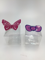 Meilleur prix Boîtes d'emballage de vente au détail personnalisées en PVC PET Boîte transparente en plastique pour animaux de compagnie avec papillon