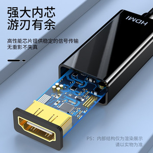 Adaptateur Mini Dp vers Hdmi 4K, câble convertisseur pour ordinateur portable, moniteur de télévision, avec puce haute performance, Transmission de signal stable - Product Image 1