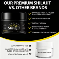 Complément alimentaire d'extrait de Shilajit naturel brut avec plusieurs minéraux, acide fulvique, résine de Shilajit himalayenne pure pour soutenir le système immunitaire