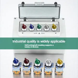 22 Mét LED dạ quang 2 vị trí momentary chốt núm chuyển IP65 không thấm nước 3 cách ROTARY <span class=keywords><strong>Selector</strong></span> Nút chuyển đổi với ánh sáng - Product Image 2