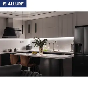 Allure Latest Guangzhou Modern Complete Accessories Kitchen Cabinet With pvc Sheet