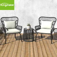Ensemble table et chaises en rotin Jardin Plage Bord de mer Piscine Patio Chaise en rotin en osier