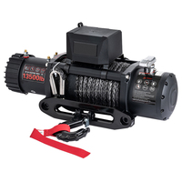 Elektrische Seilwinde mit Timer, 3-stufiger Planetengetriebe-Antrieb, 12V 24V, für Overland-Anwendungen, Anhängerrettung, Outdoor-Einsatz, Stahlseil, 13500LBS für SUV und PKW