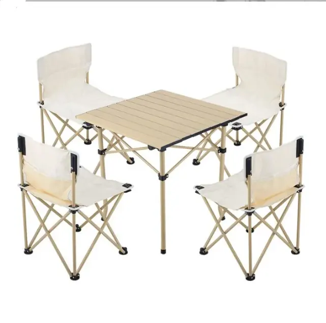 Table pliante en aluminium d'usine vente en gros personnaliser Tables et chaises de pique-nique en plein air