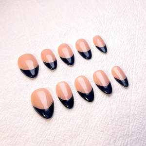 Groothandel Op Maat Handgemaakte Pers-On Nagels <span class=keywords><strong>Best</strong></span> Verkopende Luxe Gel Amandel Mooi Frans Voor Vingers Handgeschilderd Acryl - Product Image 1