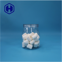 Pot à collation en plastique PET transparent de 855 ml, anti-fuite, sans BPA, de qualité alimentaire, pour bonbons et biscuits, avec couvercle plat