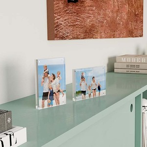 Khung ảnh acrylic trong suốt cao cấp không viền hai mặt từ tính, kích thước tùy chỉnh nhà máy: 3x4, 4x6, 5x7, 8x10 - Product Image 4