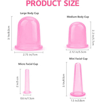 Ensembles de ventouses personnalisées avec logo, en silicone, anti-cellulite, ventouses de massage à aspiration sous vide, ensembles de ventouses pour le visage et le corps