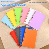 Langlebiges A5 Spiralnotizbuch Plastik-Hardcover Wasserdichtes Ölbeständiges Journal 4 Arten von Innenseiten