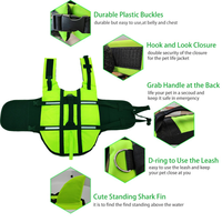 Gilet de sauvetage pour chien pour la baignade estivale avec tissu Oxford 600D et bandes réfléchissantes, gilet de sécurité pour animaux à haute flottabilité