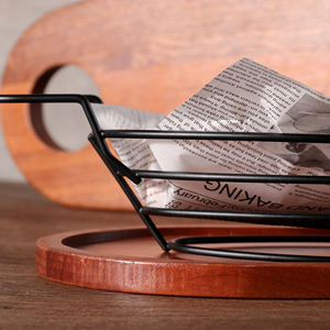 XINGPAI — panier à pain de frites en acier inoxydable, de forme ovale, avec poignée, noir, service de restaurant - Product Image 6