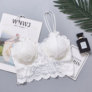 Bralette renda wanita berkualitas tinggi, lingerie seksi, setelan baju tidur, kontrol ringan, bra renda berpadding murah - Product Image 3