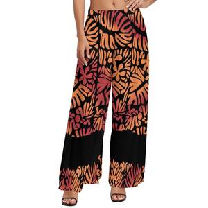 <span class=keywords><strong>Pantaloni</strong></span> lunghi <span class=keywords><strong>a</strong></span> gamba larga da donna stile Samoa bianco dorato nuovi <span class=keywords><strong>pantaloni</strong></span> oversize stampati con tatuaggio polinesiano - Product Image 2