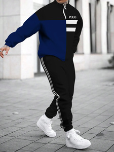 Bộ đồ thể thao nam hai mảnh in logo tùy chỉnh, kiểu dáng thường ngày, mùa xuân, chất liệu thoáng mát, in 3D - Product Image 4