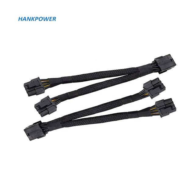 GPU PCI Express 8pin Female to Dual 8pin (6+2)pin Male Splitter Cable 20cm 18AWG With Sleeve Adapter Cable