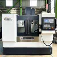 Centre d'usinage vertical CNC de haute précision XH7124 centre de fraisage CNC 4 axes contrôleur Mitsubishi machine vmc