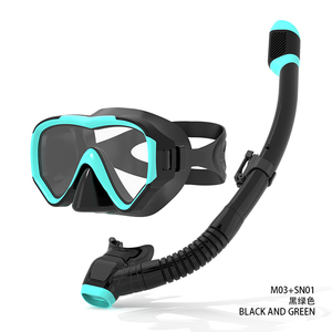 वाटरप्रूफ सिलिकॉन डाइविंग गियर रंगीन वयस्क मनोरम विस्तृत दृश्य शुष्क एंटी-फॉग स्कूबा डाइविंग मास्क स्नॉर्कल सेट - Product Image 6