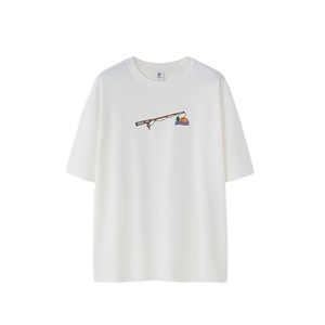 Camiseta de espuma estampada 2026, nuevo producto, 265G, de algodón puro, de manga corta, holgada, de marca de moda, de alto gramaje. - Product Image 2