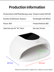 Cuenta LED azul de 268W, pantalla táctil inteligente, temporizador de detección, lámpara de uñas UV para decoración de uñas, Base desmontable con batería recargable - Product Image 2