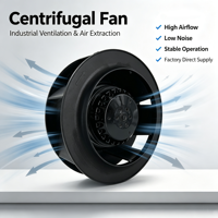Ventilateur centrifuge arrière de 225 mm avec roue en PA6 et rotor en aluminium, souffleur industriel pour équipement FFU de salle blanche